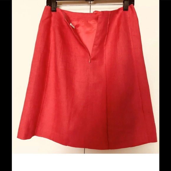 Talbots Irish Linen Skirt  Sz Petite 6🌷fuchsia - Picture 2 of 8